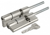 Картинка Цилиндровый механизм под вертушку (дл. шток) Cisa ASIX OE307-88.12 (100 мм/65+10+25), НИКЕЛЬ